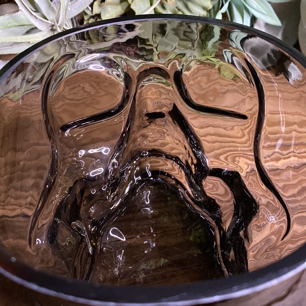 Pottery Barn Blown Soda Lime Glass Ombré Effect Large Skull Ice Bucket 💀 - Picture 9 of 16
